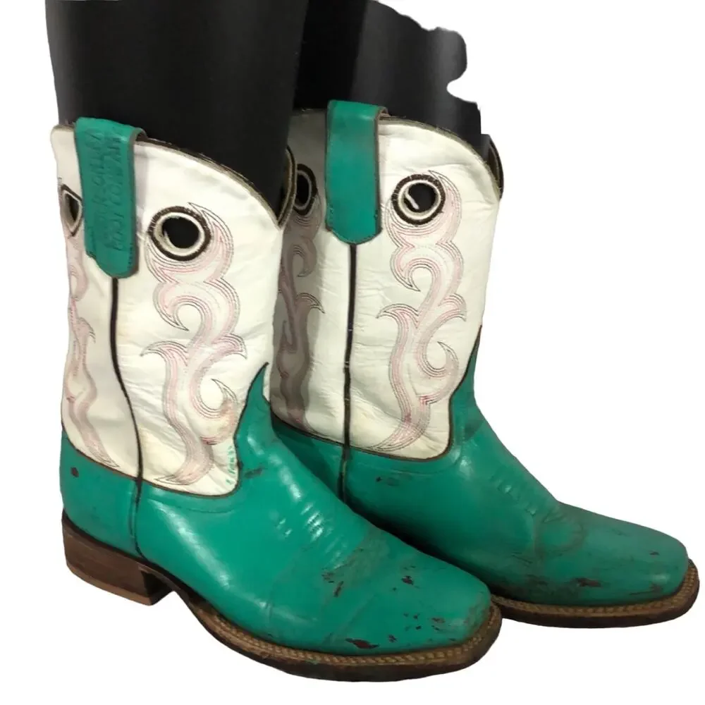 Anderson Bean Boots in green and white size 3